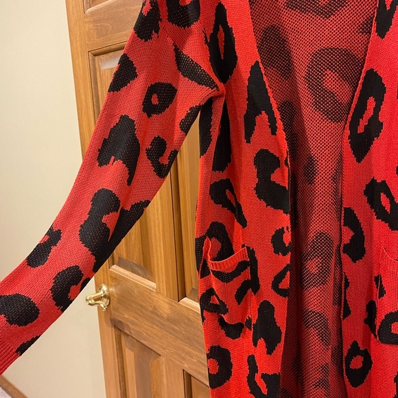 Leopard print duster sweater - Picture 3 of 6